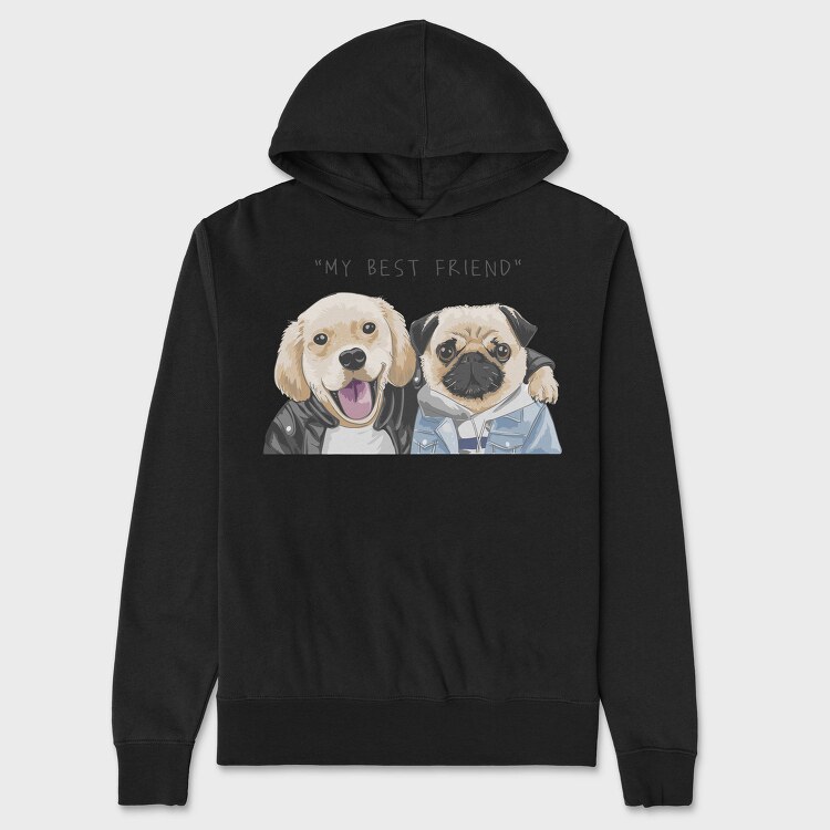 Best Friend Duo, Hanorac Oversize Barbati (Unisex)