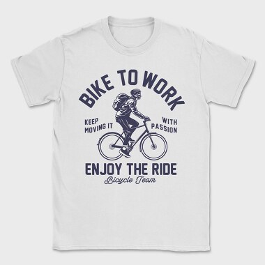 Bike To Work Ride, Tricou Barbati (Unisex)