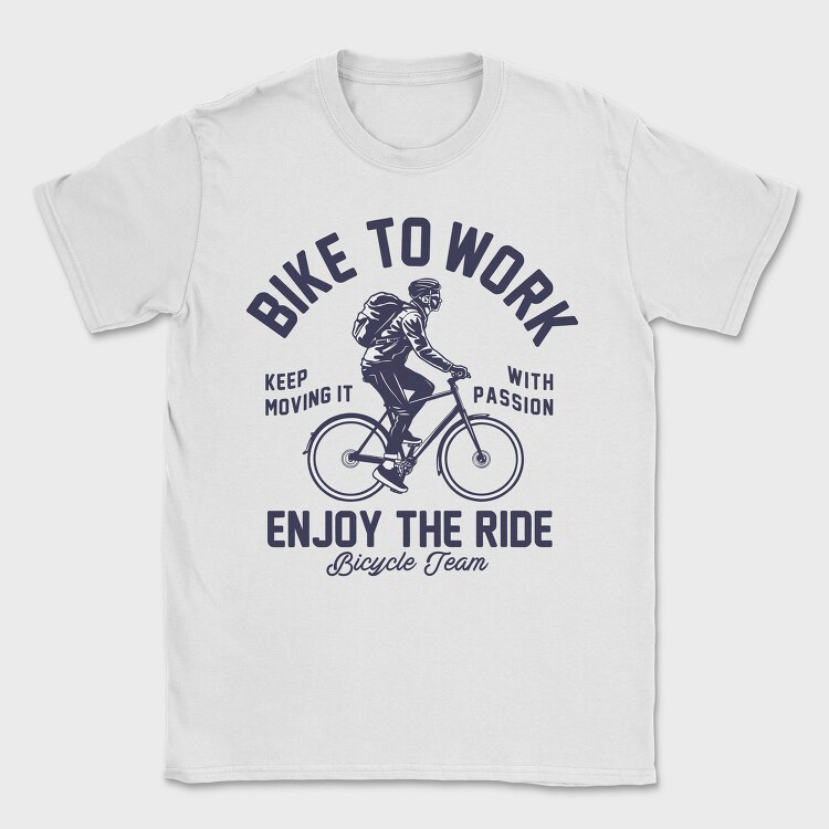 Bike To Work Ride, Tricou Barbati (Unisex)