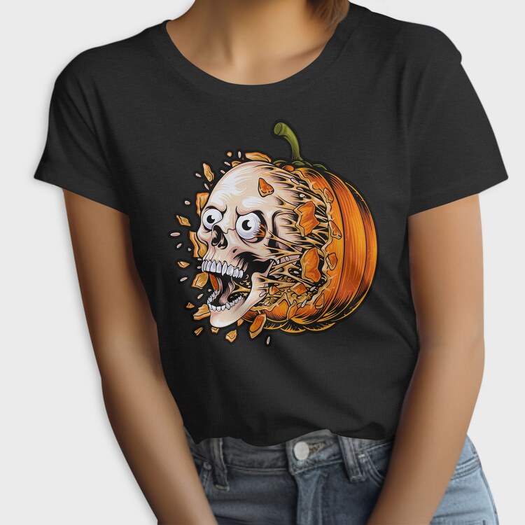 Pumpkin Skull Feast, Tricou Femei