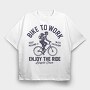 Bike To Work Ride, Tricou Oversize Barbati (Unisex)