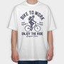 Bike To Work Ride, Tricou Oversize Barbati (Unisex)