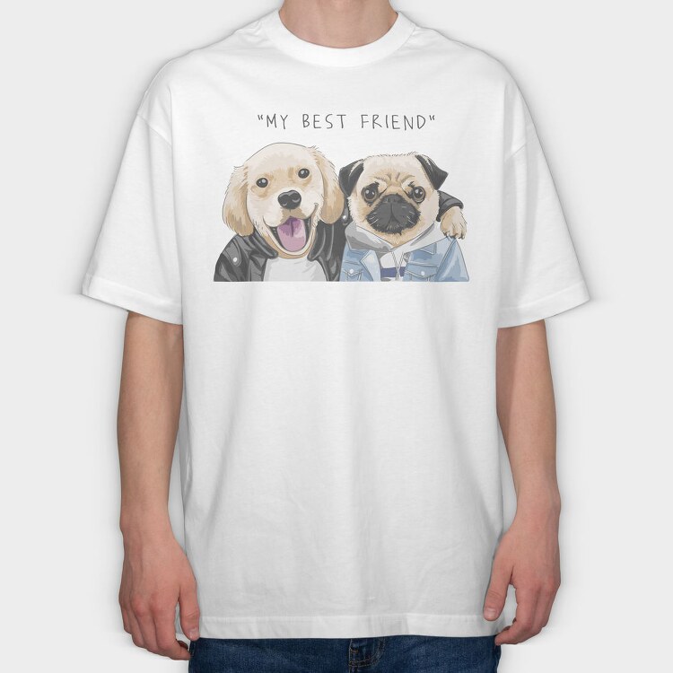 Best Friend Duo, Tricou Oversize Barbati (Unisex)