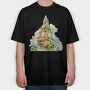 Christmas Watercolor Clock, Tricou Oversize Barbati (Unisex)