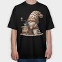 Coffee Gnome Grind, Tricou Oversize Barbati (Unisex)
