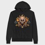 Burning Skull Pistons, Hanorac Oversize Barbati (Unisex)