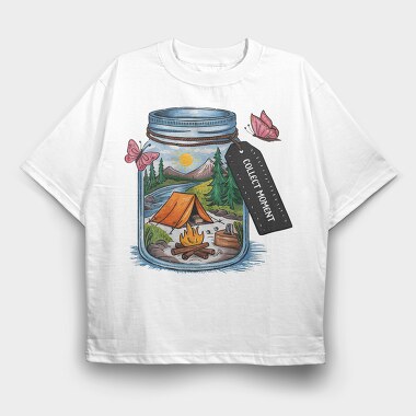 Collect Moment Mason Jar, Tricou Oversize Barbati (Unisex)