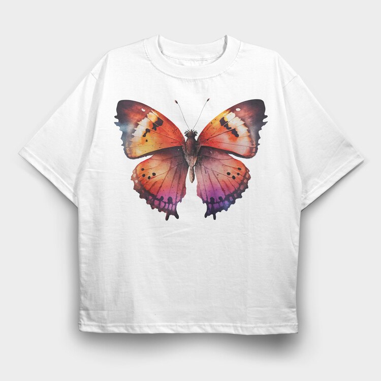 Color Butterfly Dance, Tricou Oversize Barbati (Unisex)