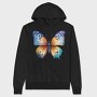 Colorful Watercolor Butterfly, Hanorac Oversize Barbati (Unisex)