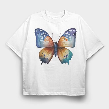Colorful Watercolor Butterfly, Tricou Oversize Barbati (Unisex)