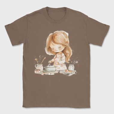 Cooking Girl Clipart, Tricou Barbati (Unisex)