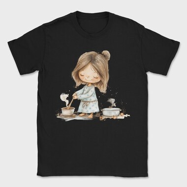 Cooking Girl Stirring, Tricou Barbati (Unisex)