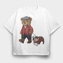 Cool Bear Doll, Tricou Oversize Barbati (Unisex)
