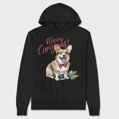 Corgi Merry Longmas, Hanorac Oversize Barbati (Unisex)