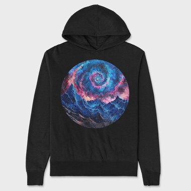 Cosmic Mountain Spiral, Hanorac Oversize Barbati (Unisex)