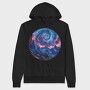 Cosmic Mountain Spiral, Hanorac Oversize Barbati (Unisex)