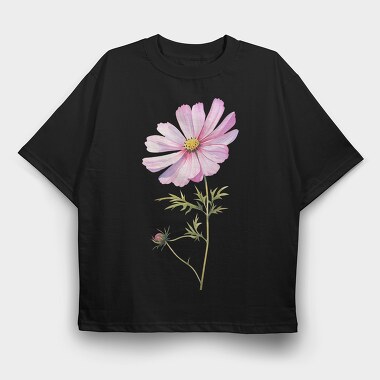 Cosmos Flower 01, Tricou Oversize Barbati (Unisex)