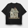 Cottage Flowers Garden, Tricou Oversize Barbati (Unisex)