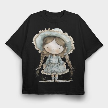 Cottage Girl Dreams Blossom, Tricou Oversize Barbati (Unisex)