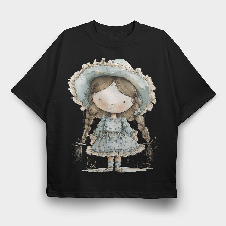 Cottage Girl Dreams Blossom, Tricou Oversize Barbati (Unisex)