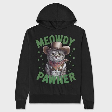 Cowboy Cat Pawner, Hanorac Oversize Barbati (Unisex)