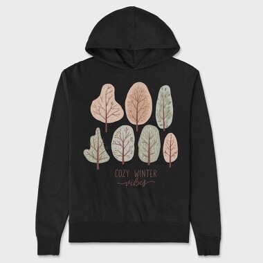 Cozy Christmas Trees, Hanorac Oversize Barbati (Unisex)