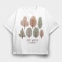 Cozy Christmas Trees, Tricou Oversize Barbati (Unisex)