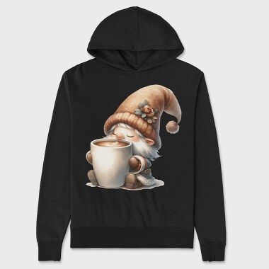 Cozy Coffee Gnome, Hanorac Oversize Barbati (Unisex)