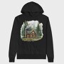 Cozy Forest Mist Home, Hanorac Oversize Barbati (Unisex)