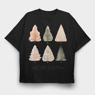 Cozy Hygge Trees, Tricou Oversize Barbati (Unisex)