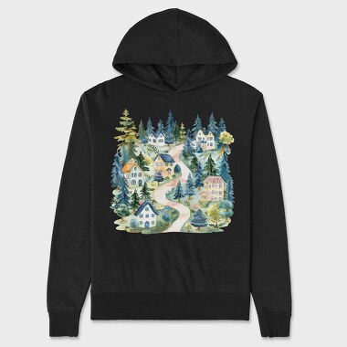 Cozy Nature Path, Hanorac Oversize Barbati (Unisex)