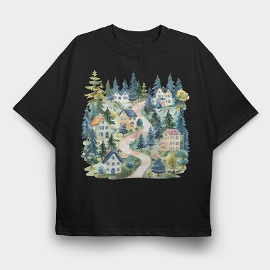 Cozy Nature Path, Tricou Oversize Barbati (Unisex)