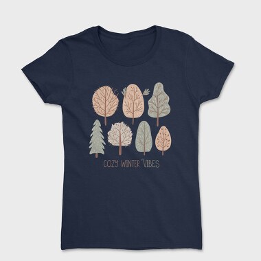 Cozy Winter Trees, Tricou Femei