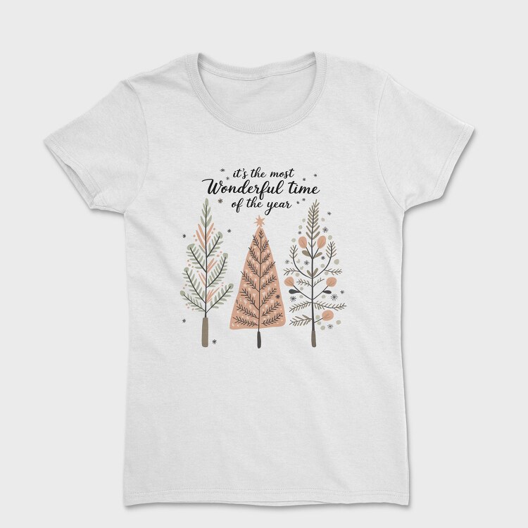 Cozy Xmas Trees Sublimation, Tricou Femei