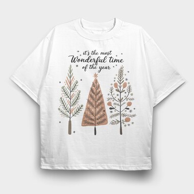 Cozy Xmas Trees Sublimation, Tricou Oversize Barbati (Unisex)