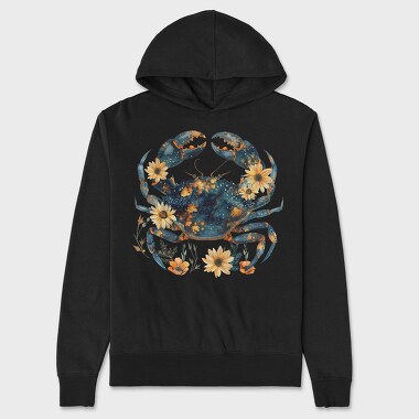 Crab Floral Nightmare, Hanorac Oversize Barbati (Unisex)