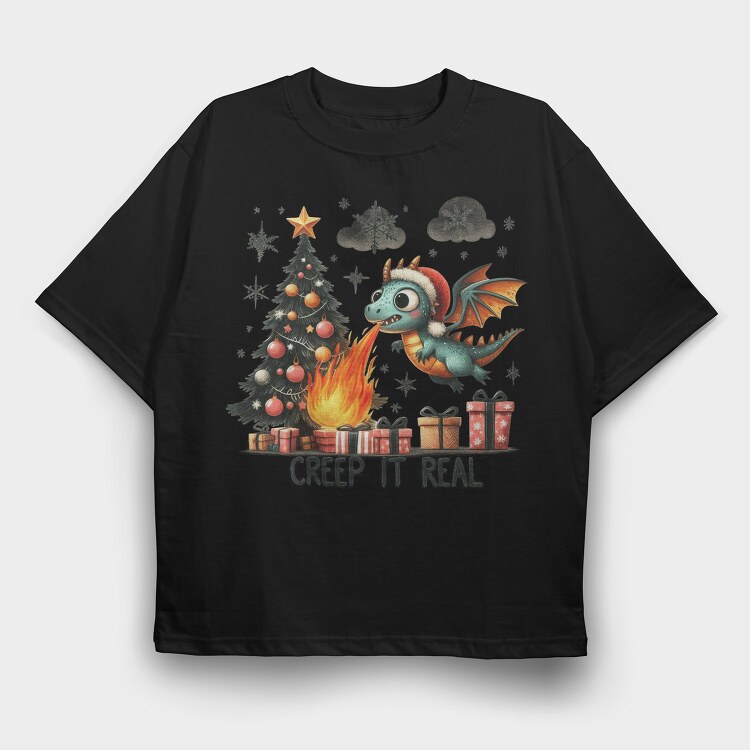 Creep It Real, Tricou Oversize Barbati (Unisex)