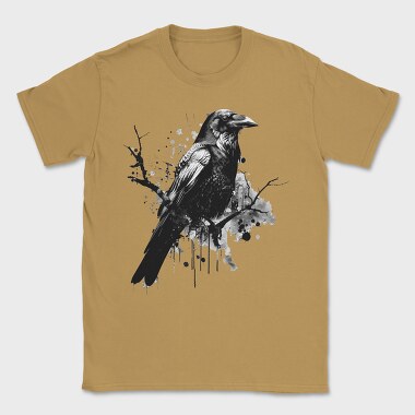 Crow Silhouette Branches, Tricou Barbati (Unisex)