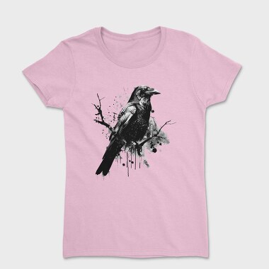 Crow Silhouette Branches, Tricou Femei