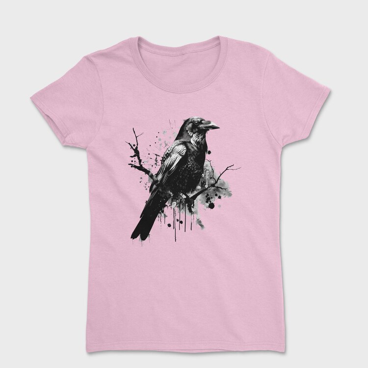 Crow Silhouette Branches, Tricou Femei