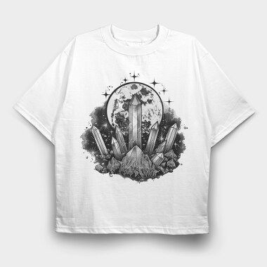 Crystal Moon Stars, Tricou Oversize Barbati (Unisex)