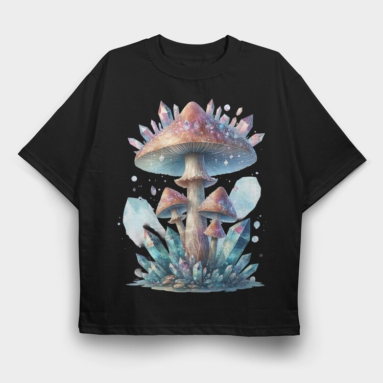 Crystal Mushroom Glow, Tricou Oversize Barbati (Unisex)