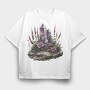 Crystals And Flowers, Tricou Oversize Barbati (Unisex)
