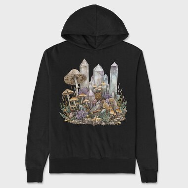 Crystals And Mushrooms, Hanorac Oversize Barbati (Unisex)
