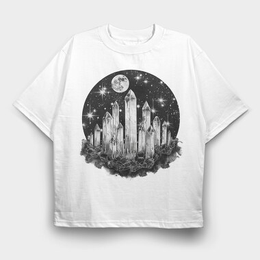 Crystals Moon Stars, Tricou Oversize Barbati (Unisex)