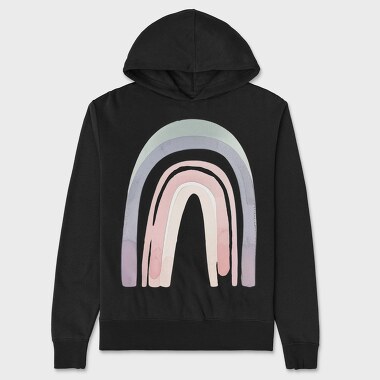 Cute Clipart Rainbow, Hanorac Oversize Barbati (Unisex)