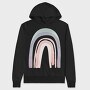 Cute Clipart Rainbow, Hanorac Oversize Barbati (Unisex)