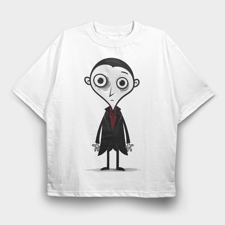 Cute Dracula Sublimation, Tricou Oversize Barbati (Unisex)