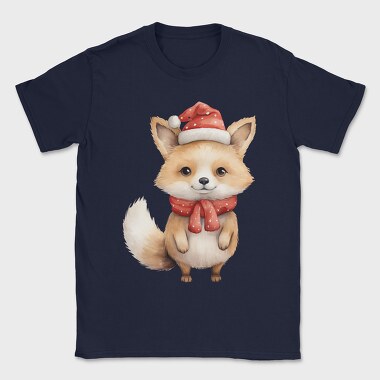 Cute Fox Santa, Tricou Barbati (Unisex)