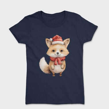 Cute Fox Santa, Tricou Femei